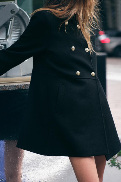 Manteau en laine à double boutonnage