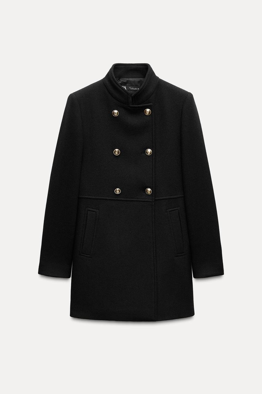 Manteau en laine à double boutonnage