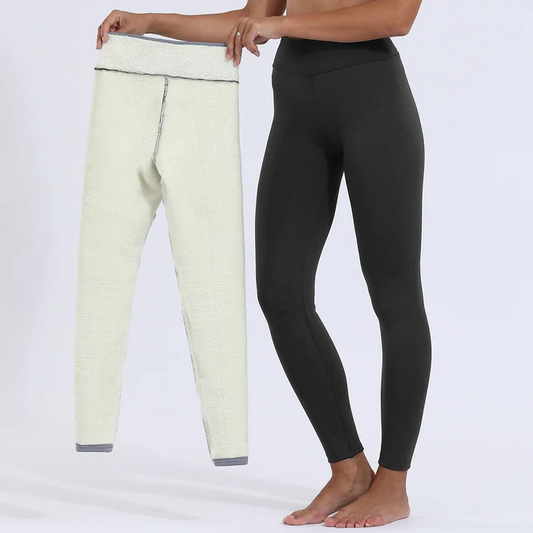 Leggings Doublés En Laine Polaire