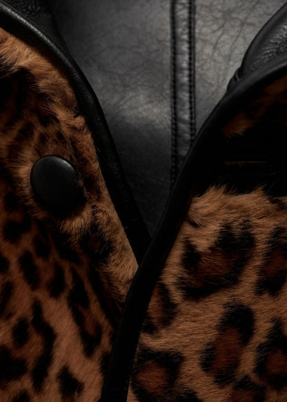 Reversible leopard-print jacket