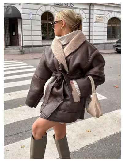 Manteau en cuir pour femmes - Amsterdam