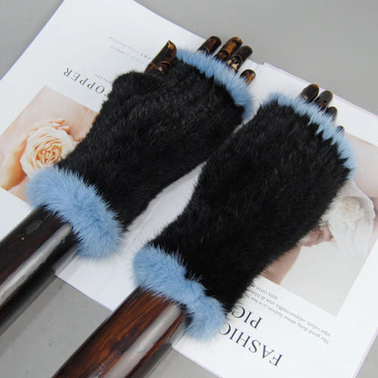 Mink Fur Knitted Gloves Beatrice