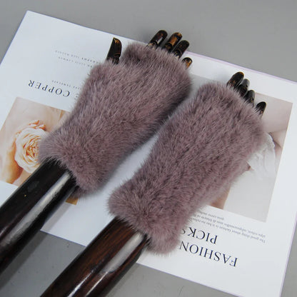 Mink Fur Knitted Gloves Beatrice