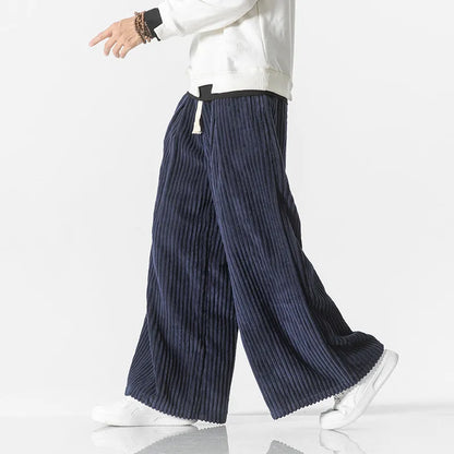 Pantalon Rétro Oversize En Velours Côtelé