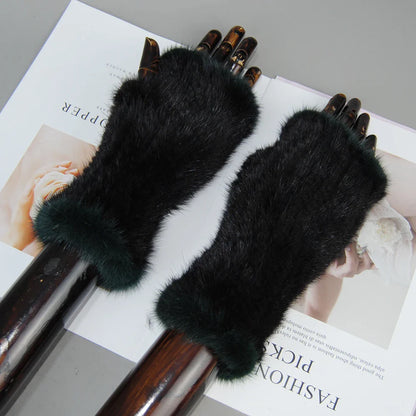 Mink Fur Knitted Gloves Beatrice