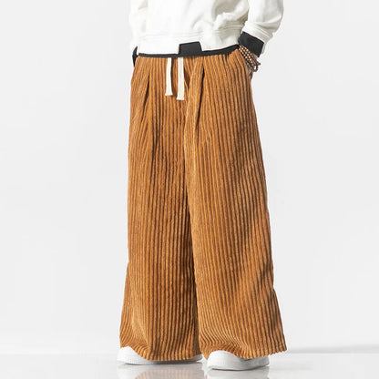 Pantalon Rétro Oversize En Velours Côtelé