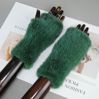 Mink Fur Knitted Gloves Beatrice