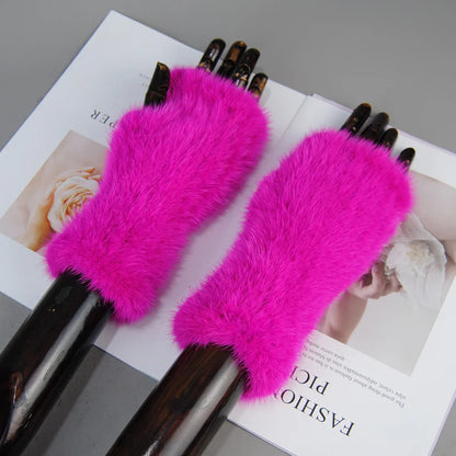 Mink Fur Knitted Gloves Beatrice