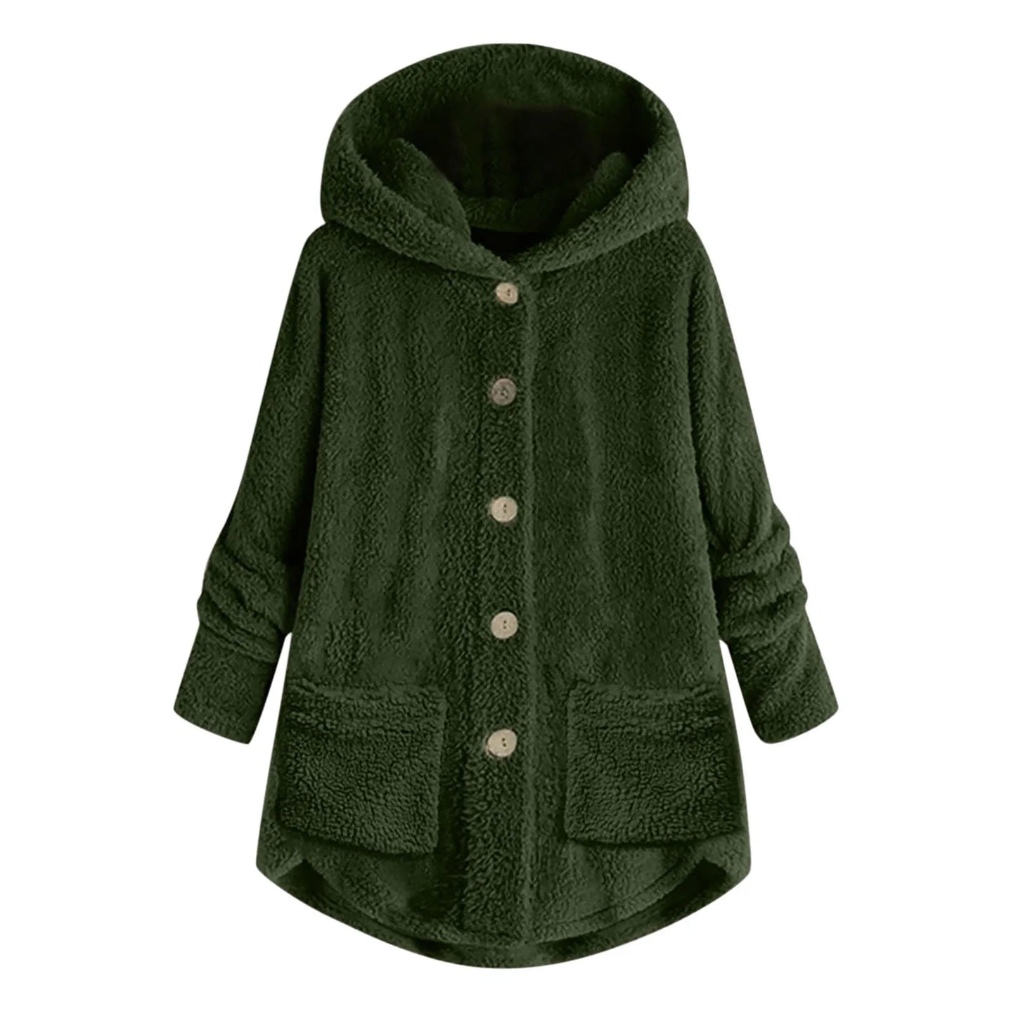 Manteau en peluche à manches longues pour femmes