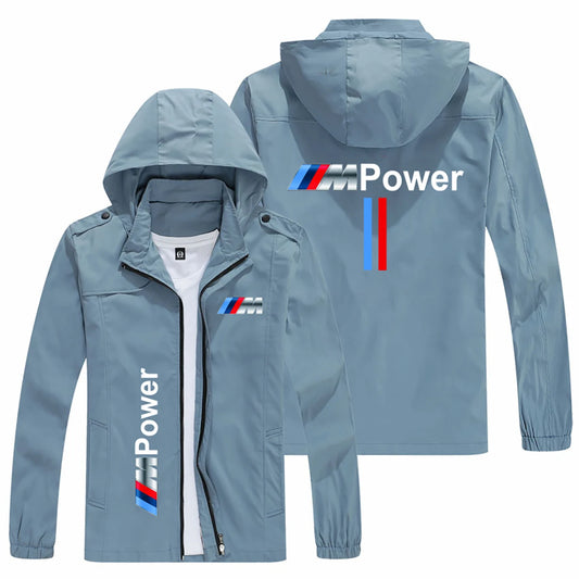 2025 bmw logotipo masculino e feminino destacável jaqueta com capuz mais motocicleta ao ar livre jaqueta corta-vento casual trench coat para homem